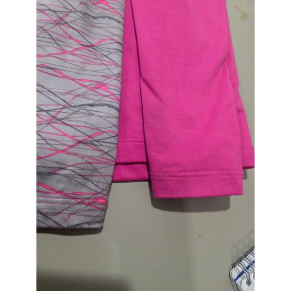 Nike Pro Combat Therma fit pink grey 1/4 zip pullover shirt jacket - medium - Picture 8 of 8